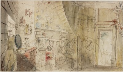 Interior of a Lighthouse, Farne Islands by Henry Perlee Parker